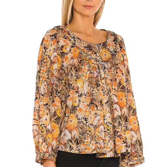 Free People Tops - Free people cool meadow printed top L